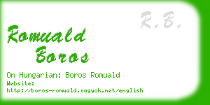 romuald boros business card